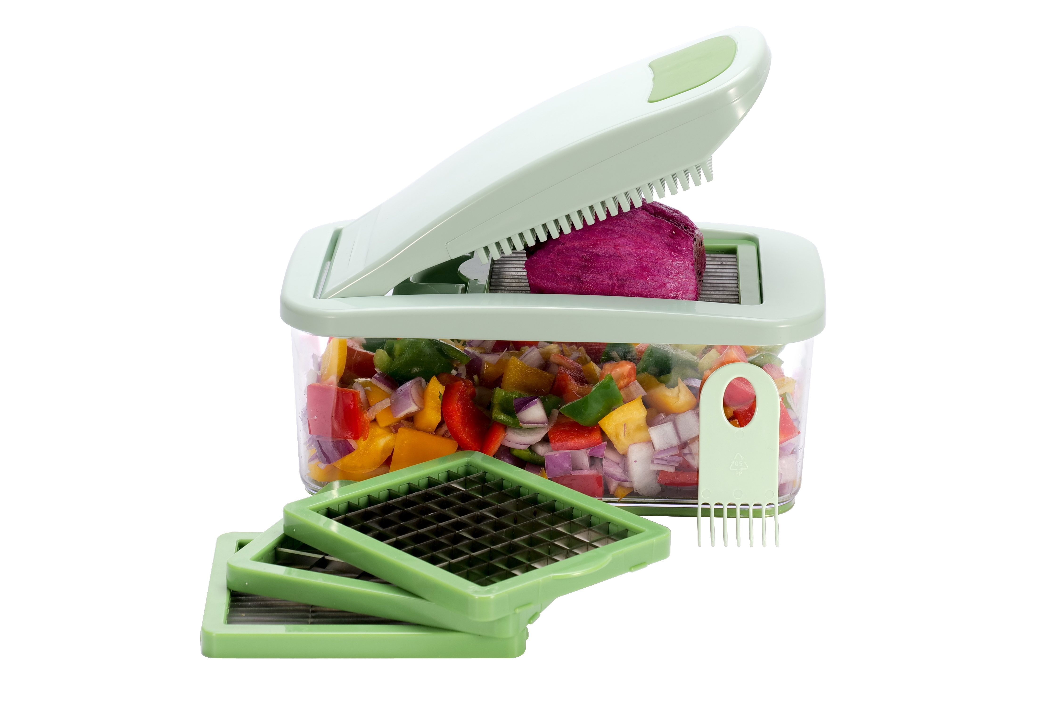 Brieftons QuickPush Food Chopper: Onion Chopper, Vegetable Slicer