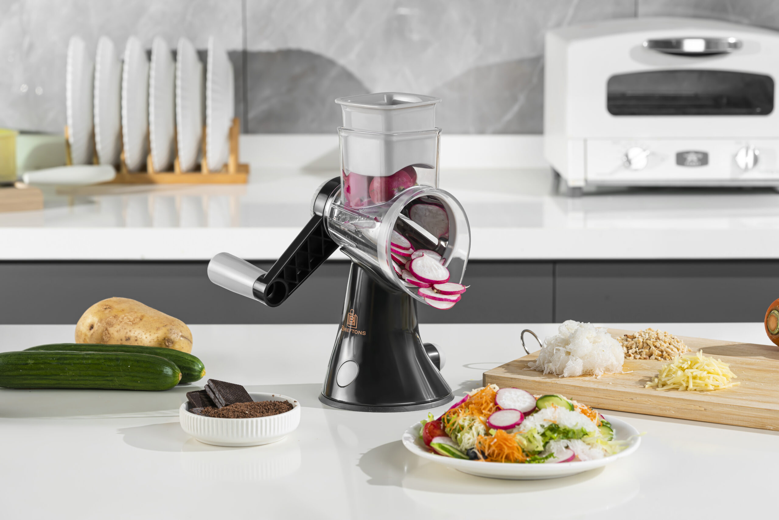 Brieftons 4-Blade Rotary Grater