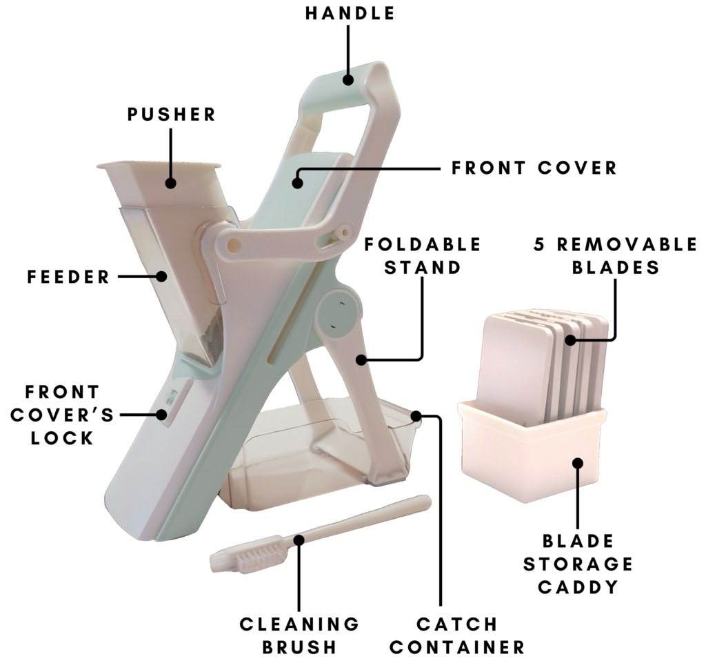 Brieftons Safe Mandoline Slicer components